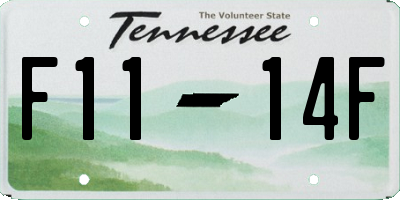 TN license plate F1114F