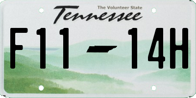 TN license plate F1114H