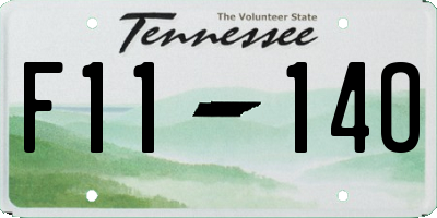 TN license plate F1114O