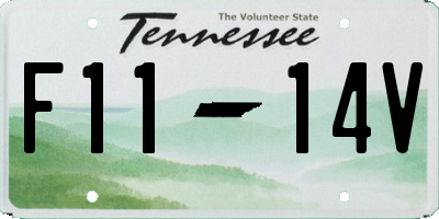 TN license plate F1114V