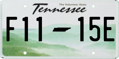 TN license plate F1115E