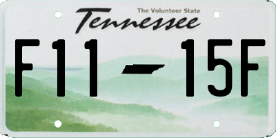 TN license plate F1115F