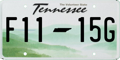 TN license plate F1115G