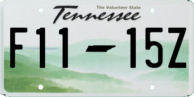 TN license plate F1115Z