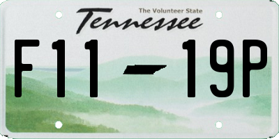 TN license plate F1119P