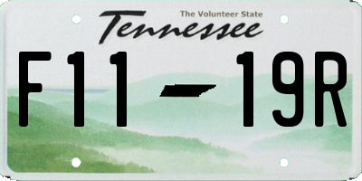 TN license plate F1119R