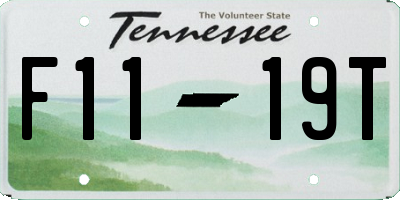 TN license plate F1119T