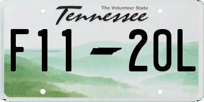 TN license plate F1120L