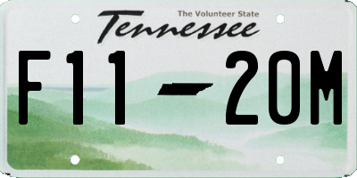 TN license plate F1120M