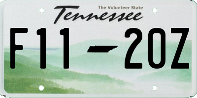 TN license plate F1120Z