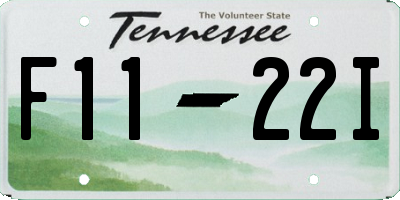 TN license plate F1122I