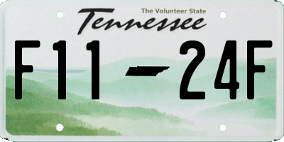 TN license plate F1124F