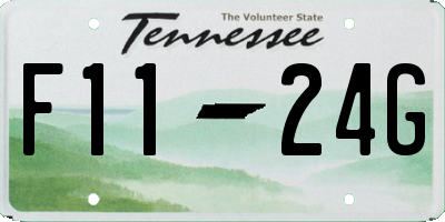 TN license plate F1124G