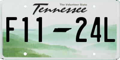TN license plate F1124L