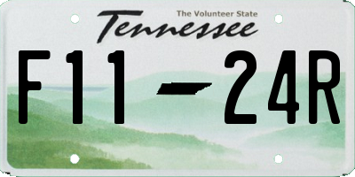 TN license plate F1124R