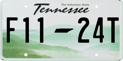 TN license plate F1124T