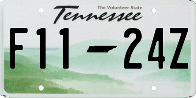 TN license plate F1124Z