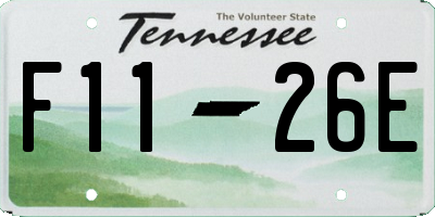 TN license plate F1126E