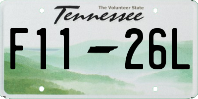 TN license plate F1126L