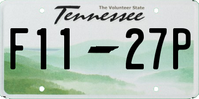 TN license plate F1127P