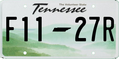 TN license plate F1127R