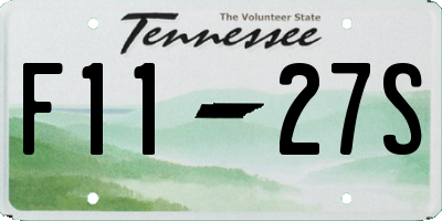 TN license plate F1127S