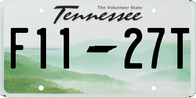 TN license plate F1127T