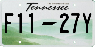 TN license plate F1127Y