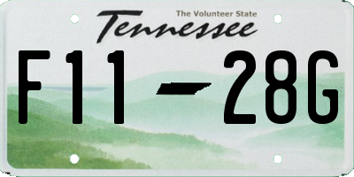 TN license plate F1128G