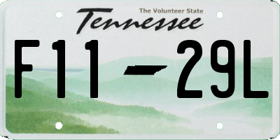 TN license plate F1129L