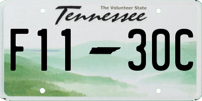 TN license plate F1130C
