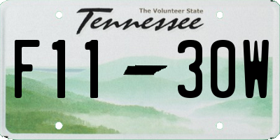 TN license plate F1130W