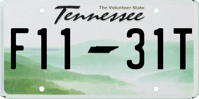 TN license plate F1131T