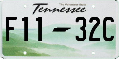 TN license plate F1132C