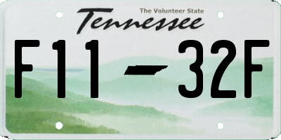 TN license plate F1132F