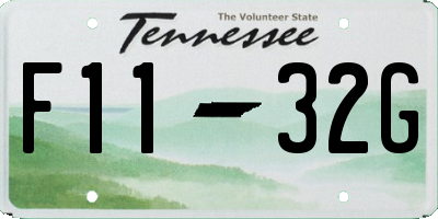 TN license plate F1132G