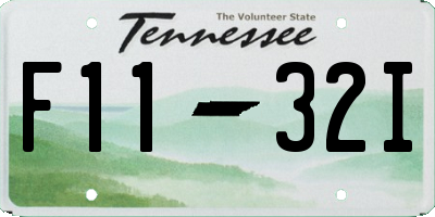 TN license plate F1132I