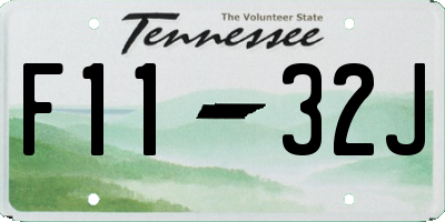TN license plate F1132J