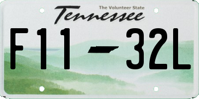 TN license plate F1132L