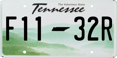TN license plate F1132R