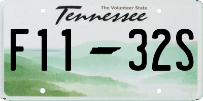 TN license plate F1132S