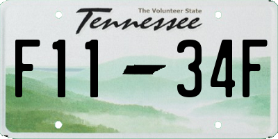 TN license plate F1134F