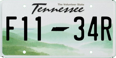 TN license plate F1134R