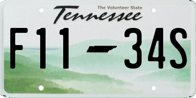 TN license plate F1134S