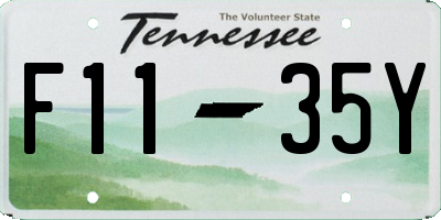 TN license plate F1135Y