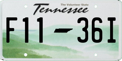 TN license plate F1136I