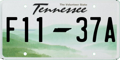 TN license plate F1137A