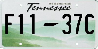 TN license plate F1137C