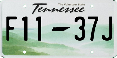 TN license plate F1137J