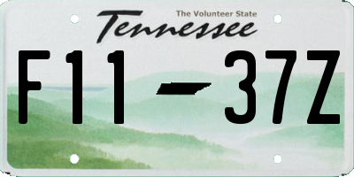TN license plate F1137Z